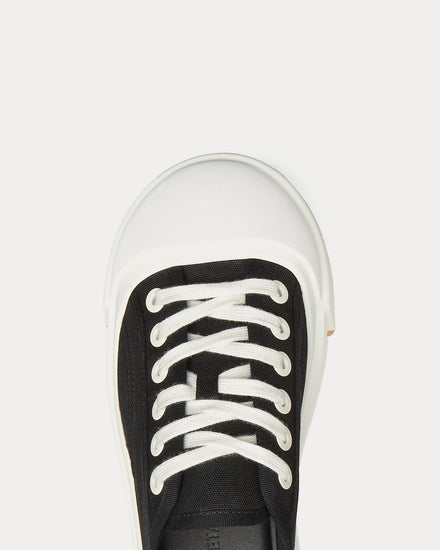 Bottega Veneta Men's Vulcan Platform Canvas Black / White Low Top