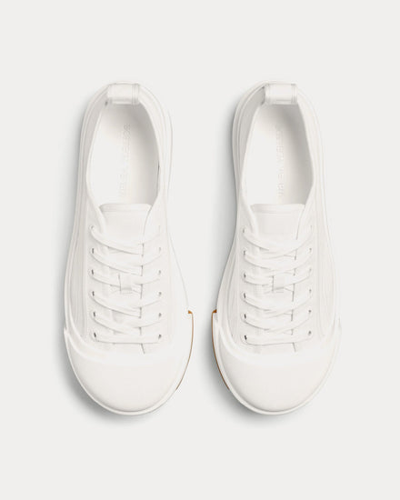 Bottega Veneta Vulcan Platform Canvas Optic White Low Top Sneakers - 2