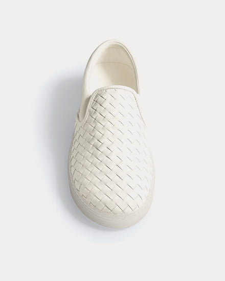 Bottega Veneta Serena Alabaster Slip On Sneakers - 2