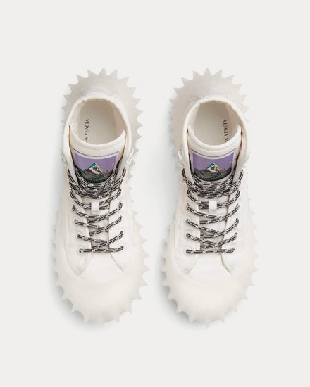 Bottega Veneta Men's Denver Optic White High Top Sneakers