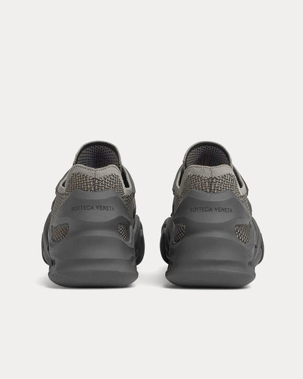 Bottega Veneta Flex Technical Knit Grey Low Top Sneakers - 3
