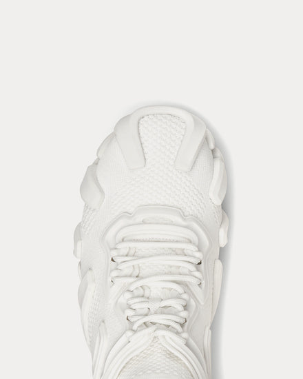 Bottega Veneta Flex Technical Knit Optic White Low Top Sneakers - 4
