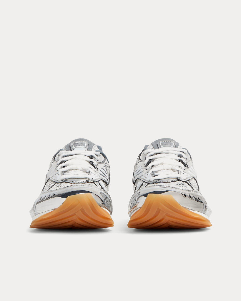 Bottega Veneta® Women's Orbit Sneaker in Silver / White / Optic