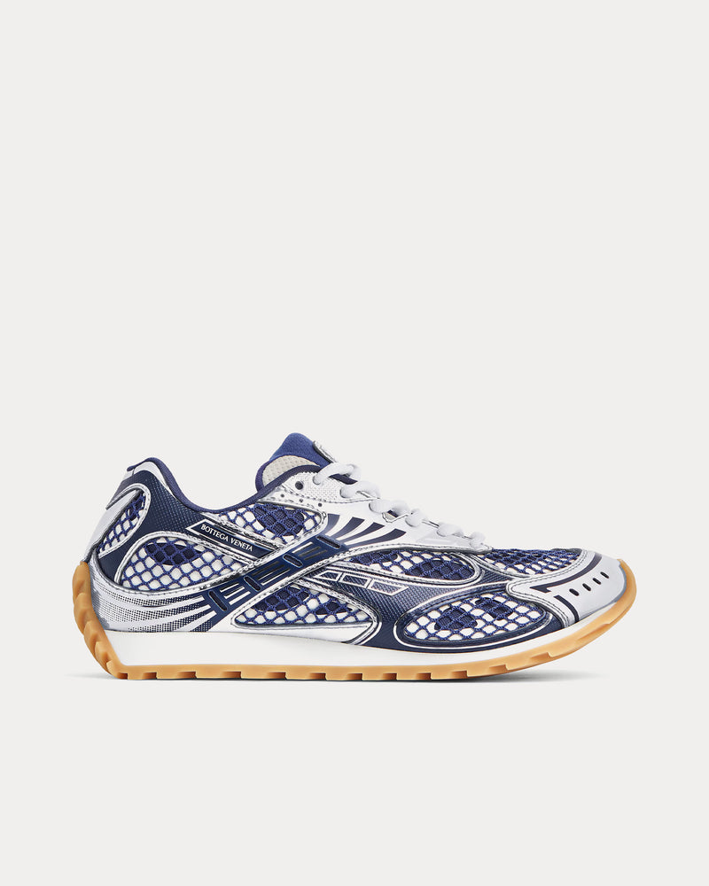 Bottega Veneta Orbit Lightweight Technical Fabric & Mesh Abyss / Silver Low Top Sneakers - 1