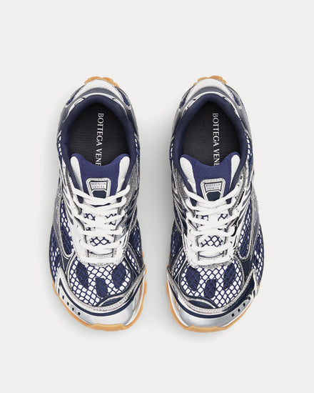 Bottega Veneta Orbit Lightweight Technical Fabric & Mesh Abyss / Silver Low Top Sneakers - 2