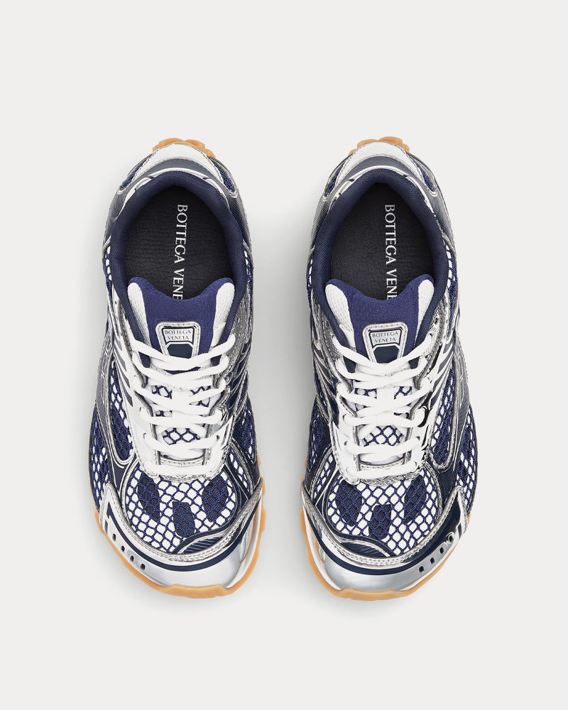 Bottega Veneta Orbit Lightweight Technical Fabric & Mesh Abyss / Silver Low Top Sneakers - 2
