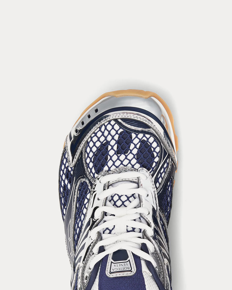 Bottega Veneta Orbit Lightweight Technical Fabric & Mesh Abyss / Silver Low Top Sneakers - 4
