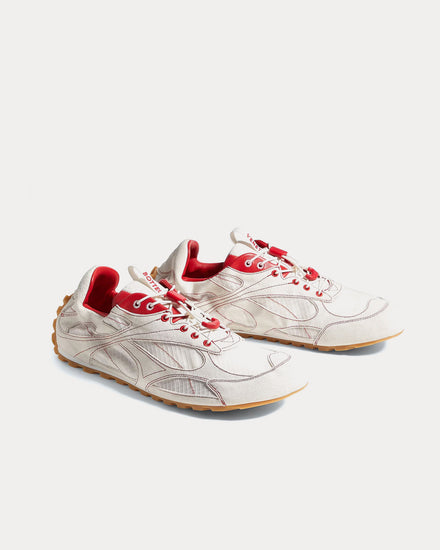 Bottega Veneta Orbit Flash Alabaster / Cardinal Low Top Sneakers - 3