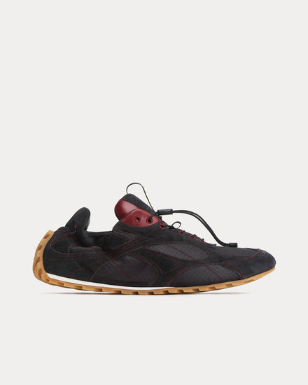 Bottega Veneta Orbit Flash Black / Dark Apple Candy Low Top Sneakers - 1