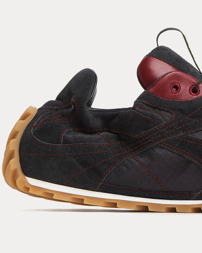 Bottega Veneta Orbit Flash Black / Dark Apple Candy Low Top Sneakers - 5