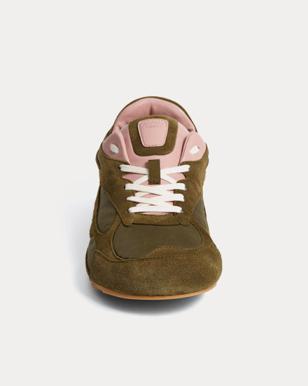 Bottega Veneta Orbit Flash Olive Oil / Terra Pink Low Top Sneakers - 2
