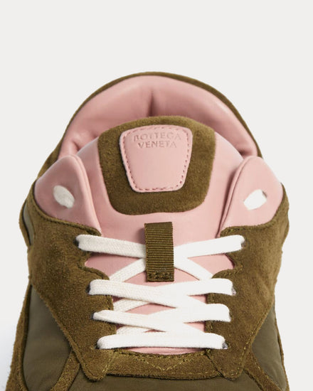 Bottega Veneta Orbit Flash Olive Oil / Terra Pink Low Top Sneakers - 5