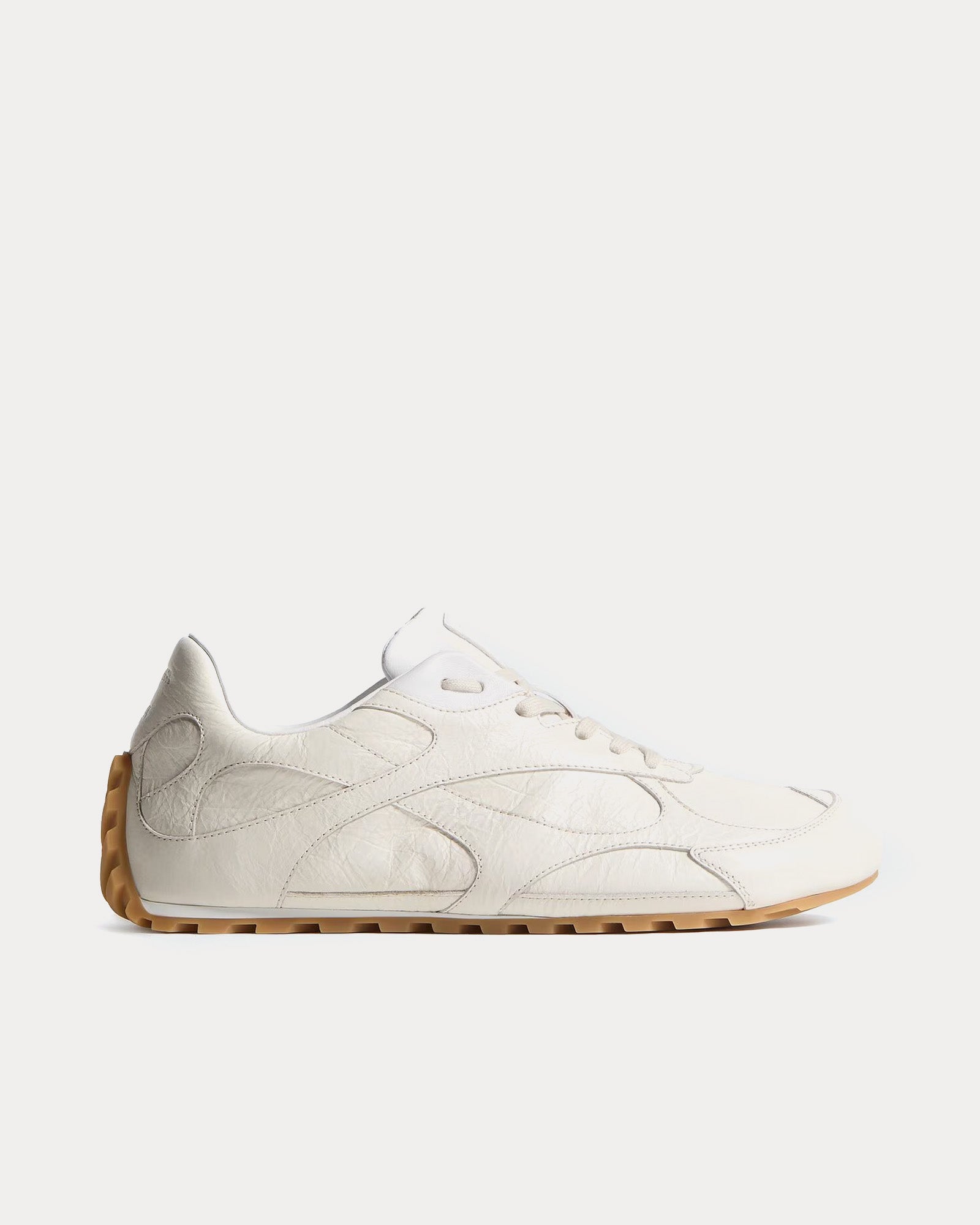 Bottega Veneta Women's Orbit Flash Calfskin White Low Top Sneakers