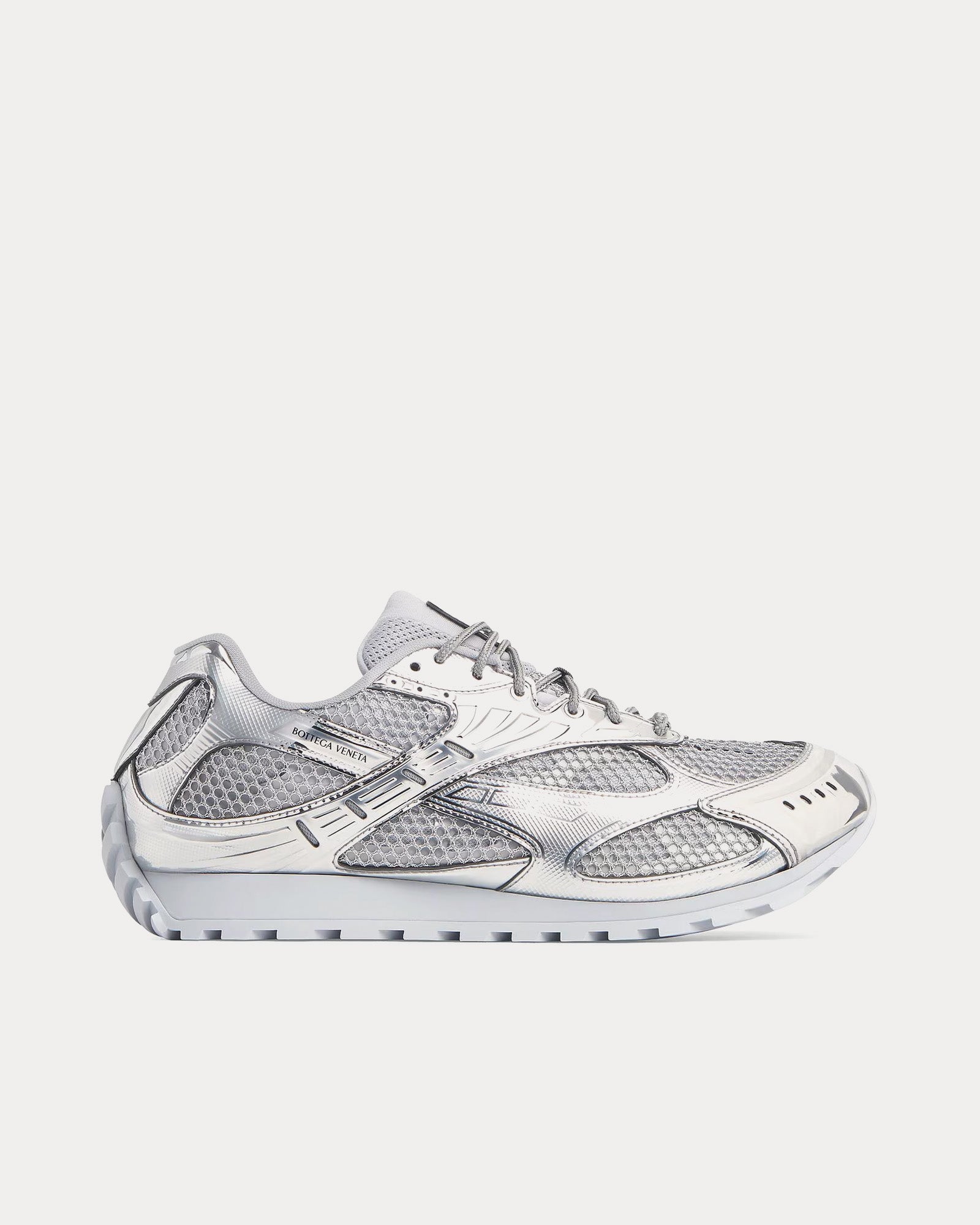 ORBIT SNEAKER IN SILVER TECHNICAL FABRIC AND METALLIC MESH