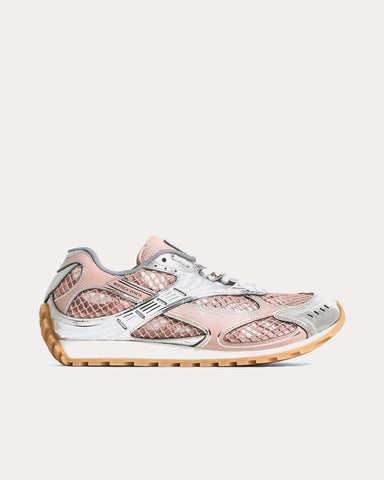 Bottega Veneta Orbit White / Terra Pink Low Top Sneakers