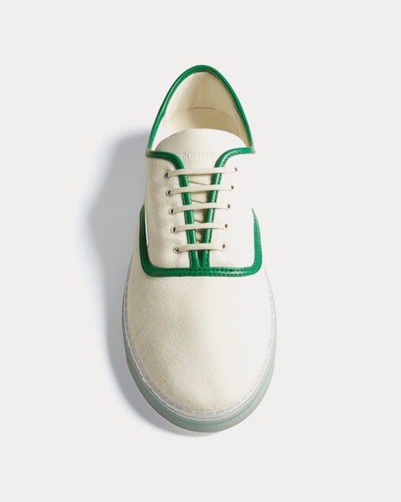 Bottega Veneta Serena Alabaster / Grass Green Low Top Sneakers - 2