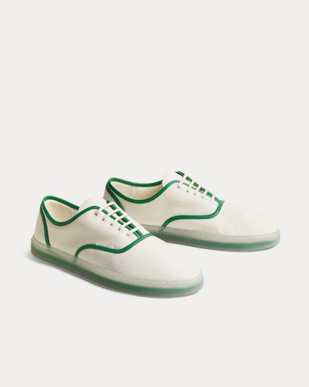 Bottega Veneta Serena Alabaster / Grass Green Low Top Sneakers - 3