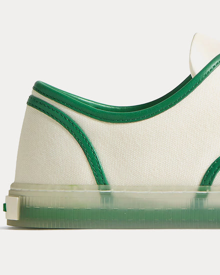 Bottega Veneta Serena Alabaster / Grass Green Low Top Sneakers - 5