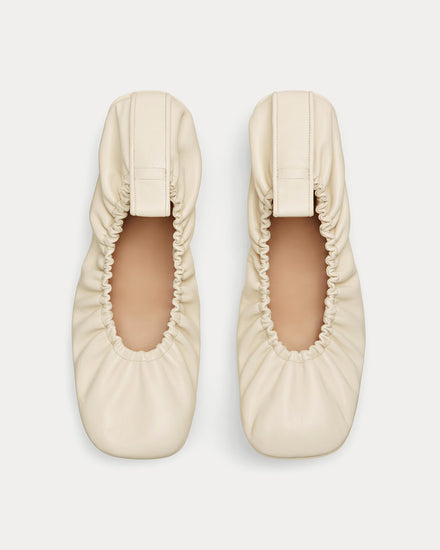 Bottega Veneta Shore Ballerina Sea Salt Slip Ons - 2