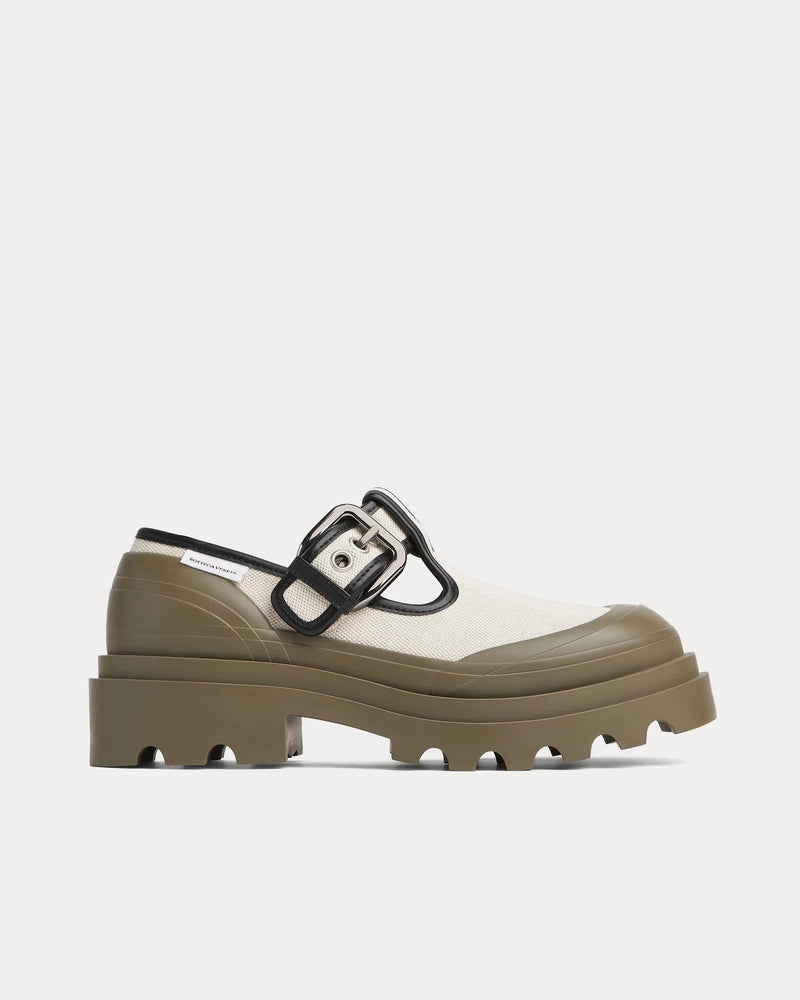 Bottega Veneta Women's Trek Mary-Jane Natural / Black / Liana Slip Ons