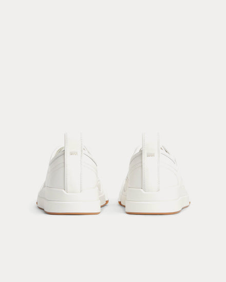 Bottega Veneta Vulcan Calfskin Leather Optic White Low Top Sneakers - 4
