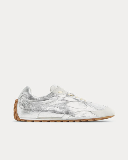 Bottega Veneta Orbit Flash Silver / Optical Low Top Sneakers - 1