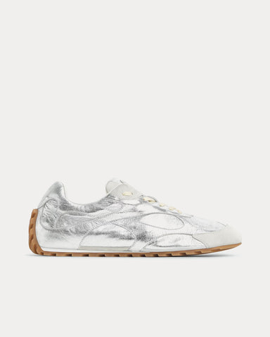 Bottega Veneta Orbit Flash Silver / Optical Low Top Sneakers