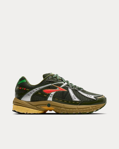 Brooks Running Adrenaline GTS 10 Bronze Green / Raffia / Coral Low Top Sneakers
