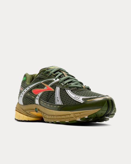 Brooks Running Adrenaline GTS 10 Bronze Green / Raffia / Coral Low Top Sneakers - 3