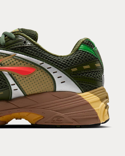 Brooks Running Adrenaline GTS 10 Bronze Green / Raffia / Coral Low Top Sneakers - 6