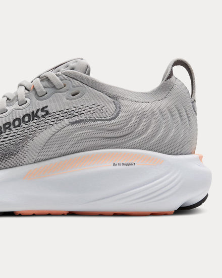 Brooks Running Adrenaline GTS 25 Grey / Blackened Pearl / Coral Running Shoes - 3