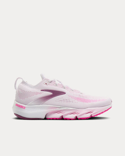 Brooks Running Glycerin Flex White / Cyber Pink / Argyle Running Shoes - 1