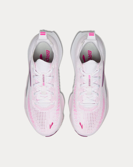 Brooks Running Glycerin Flex White / Cyber Pink / Argyle Running Shoes - 2
