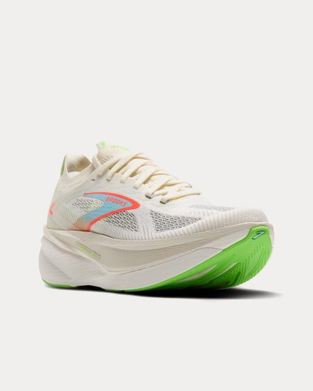 Brooks Running Hyperion Max 3 Coconut / Green Gecko / Pink Clay Running Shoes - 3