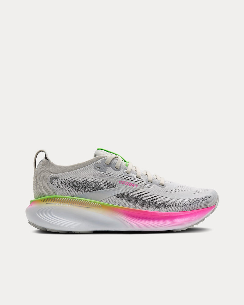 Brooks Running Women's Adrenaline GTS 25 Oyster / Pink / Green Running ...