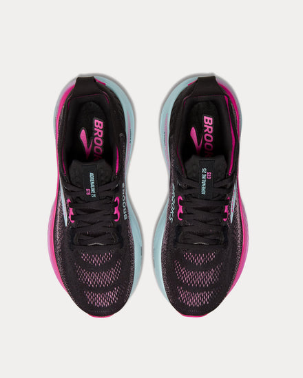 Brooks Running Adrenaline GTS 25 Black / Cyber Pink / Iced Aqua Running Shoes - 2