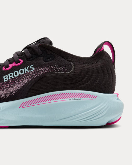 Brooks Running Adrenaline GTS 25 Black / Cyber Pink / Iced Aqua Running Shoes - 3