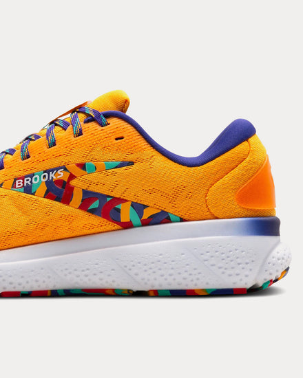 Brooks Running Ghost 16 'Parkrun' Apricot / Blue / Aqua Running Shoes - 4