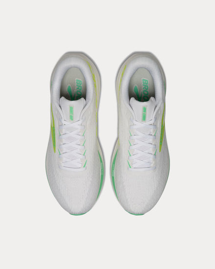 Brooks Running Ghost Amp White / Paradise Green / Nightlife Running Shoes - 2