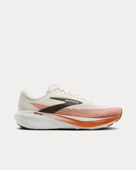 Brooks Running Ghost Amp White / Tigerlily / Black Running Shoes - 1
