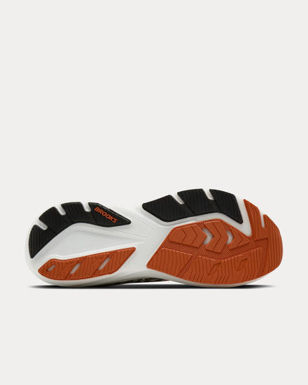 Brooks Running Ghost Amp White / Tigerlily / Black Running Shoes - 5