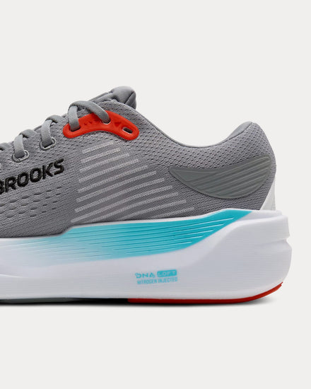 Brooks Running Ghost Max 3 Primer Grey / Antarctica / Red Running Shoes - 5