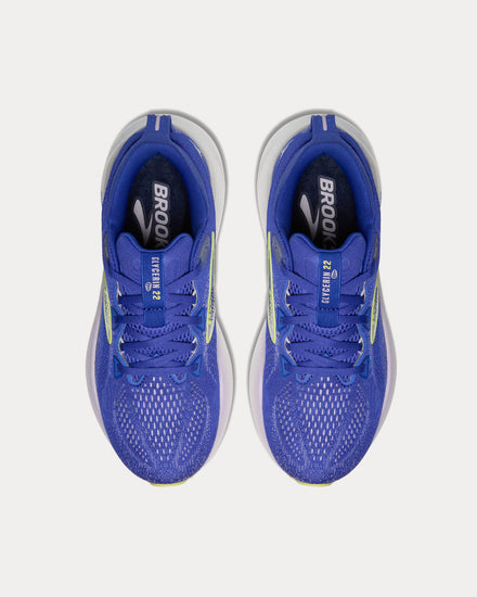Brooks Running Glycerin 22 Amparo Blue / Hyper Iris / Yellow Running Shoes - 2
