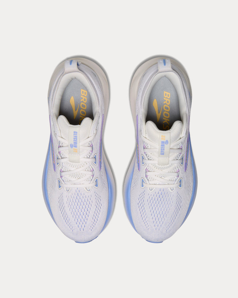Brooks Running Glycerin 22 White / Blue Heron / Apricot Running Shoes - 2