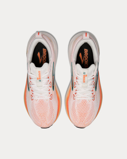 Brooks Running Glycerin 22 White / Orange / Green Blue Slate Running Shoes - 2