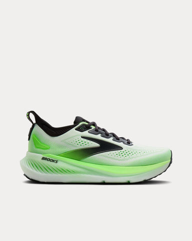 Brooks Running Glycerin 23 White / Phantom / Green Gecko Running Shoes