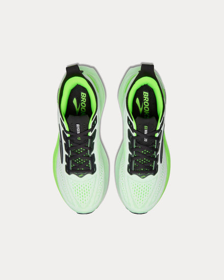 Brooks Running Glycerin 23 White / Phantom / Green Gecko Running Shoes - 2