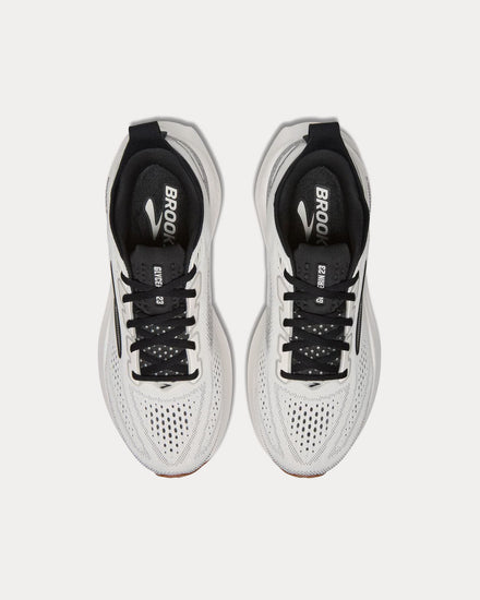 Brooks Running Glycerin 23 White / Black / Gum Gecko Running Shoes - 2