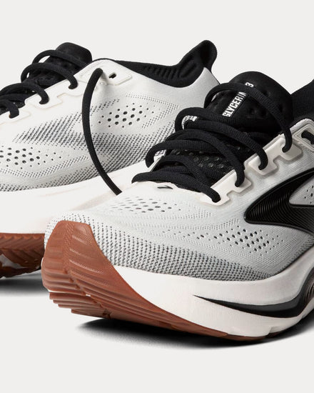 Brooks Running Glycerin 23 White / Black / Gum Gecko Running Shoes - 3