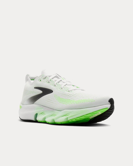 Brooks Running Glycerin Flex White / Green Gecko / Phantom Running Shoes - 3